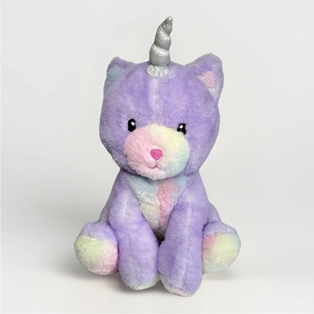 FAO Schwarz Kittycorn Plush Lights Sounds Glow Brights Purple Unicorn Cat 15"